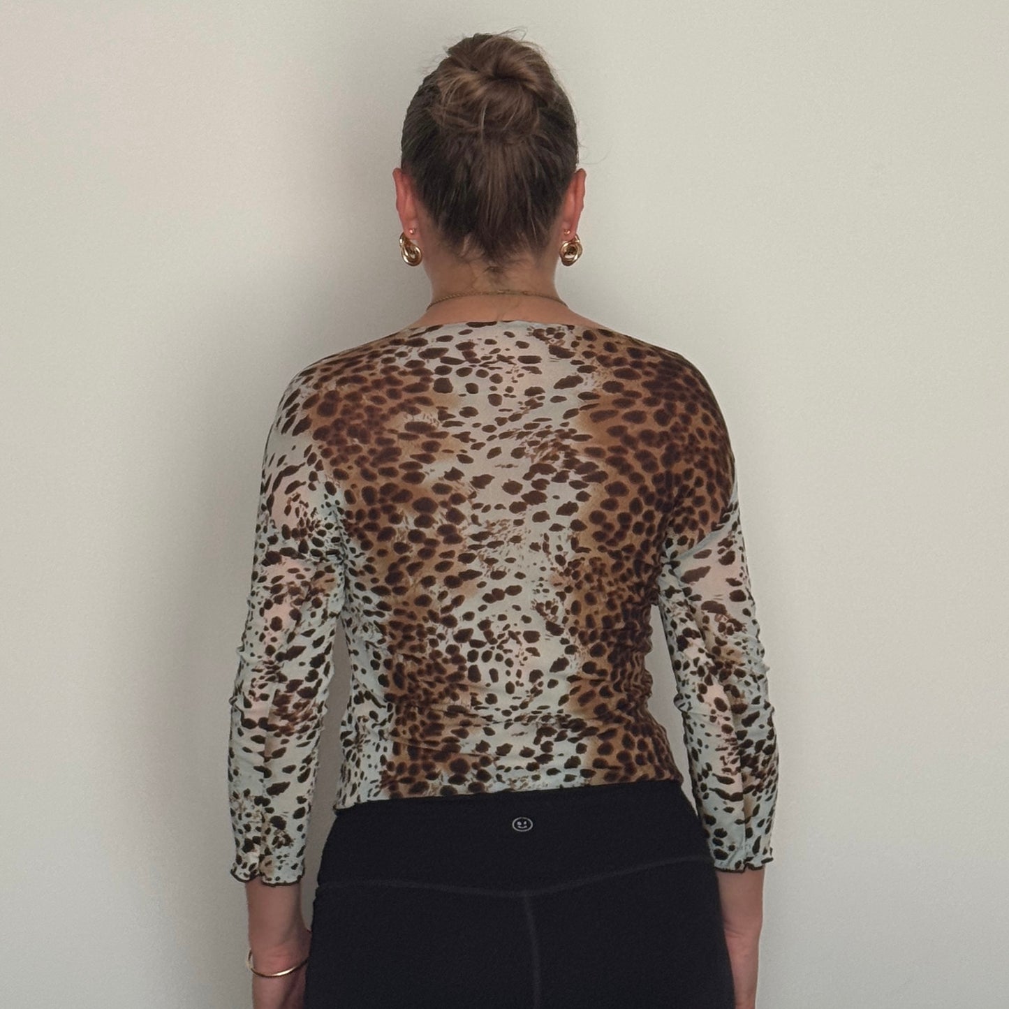 Leopard print mesh top - Size S