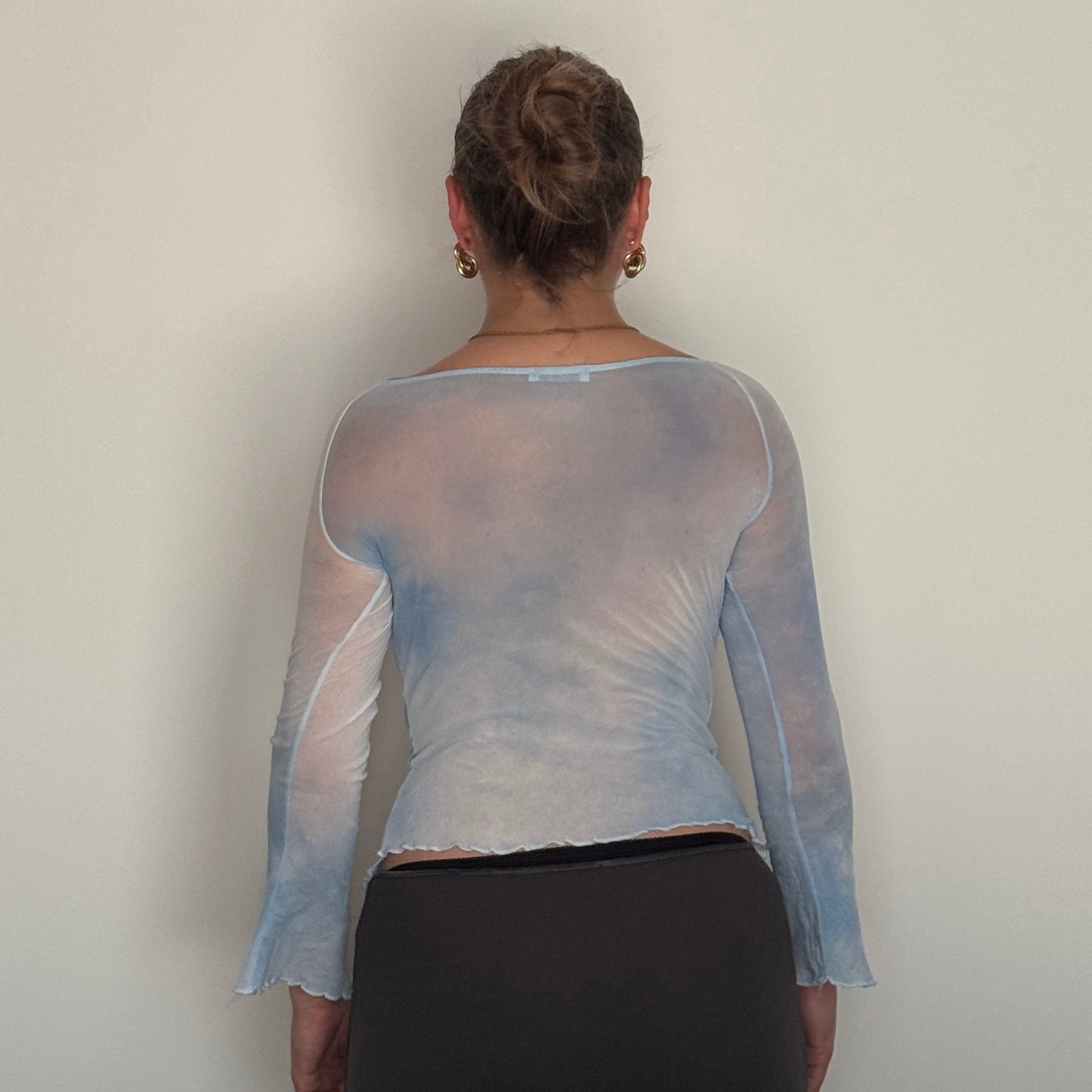 Blue mesh blouse - Size XS/S