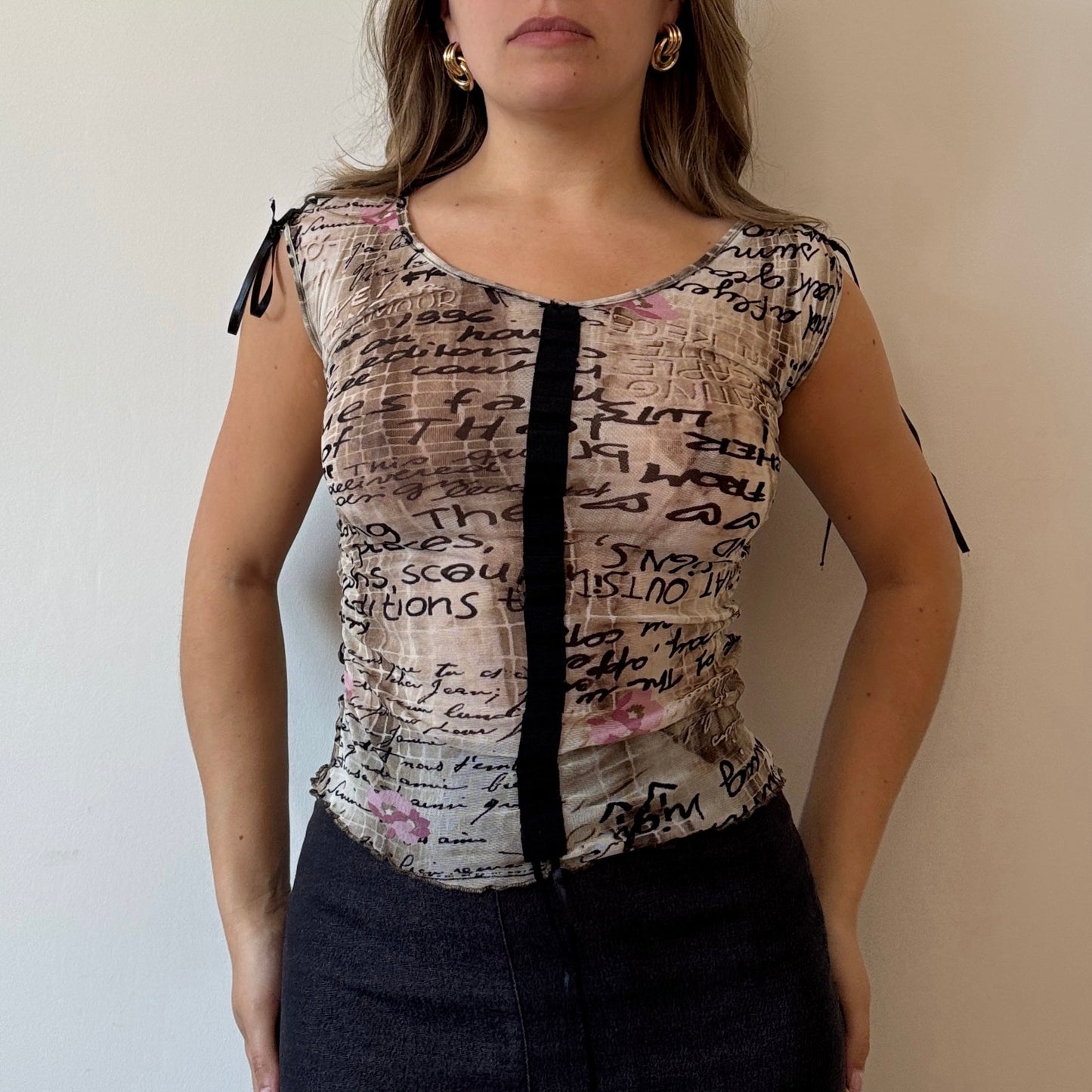 Graphic mesh vest - Size S