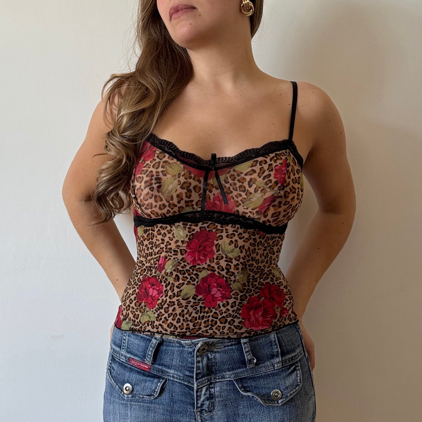 Mesh leopard cami - Size S