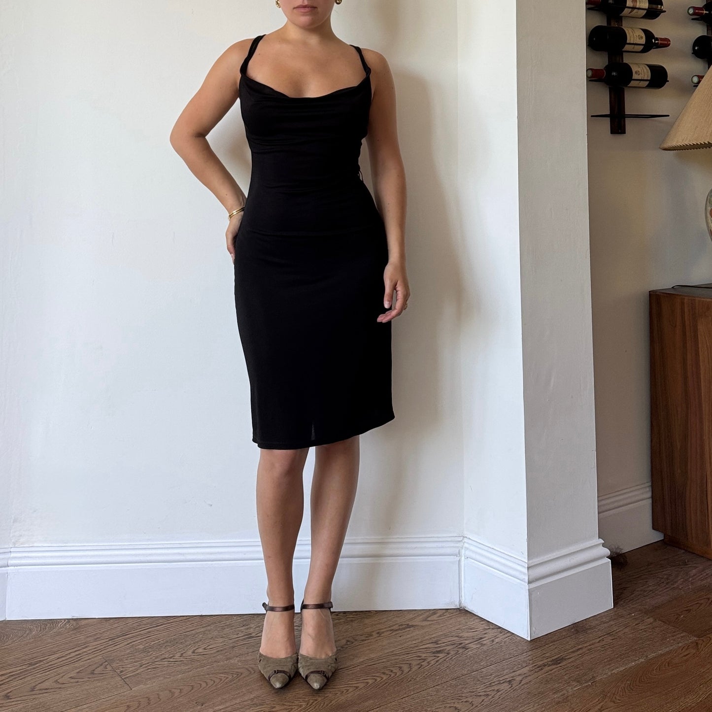 Black backless dress - Size S