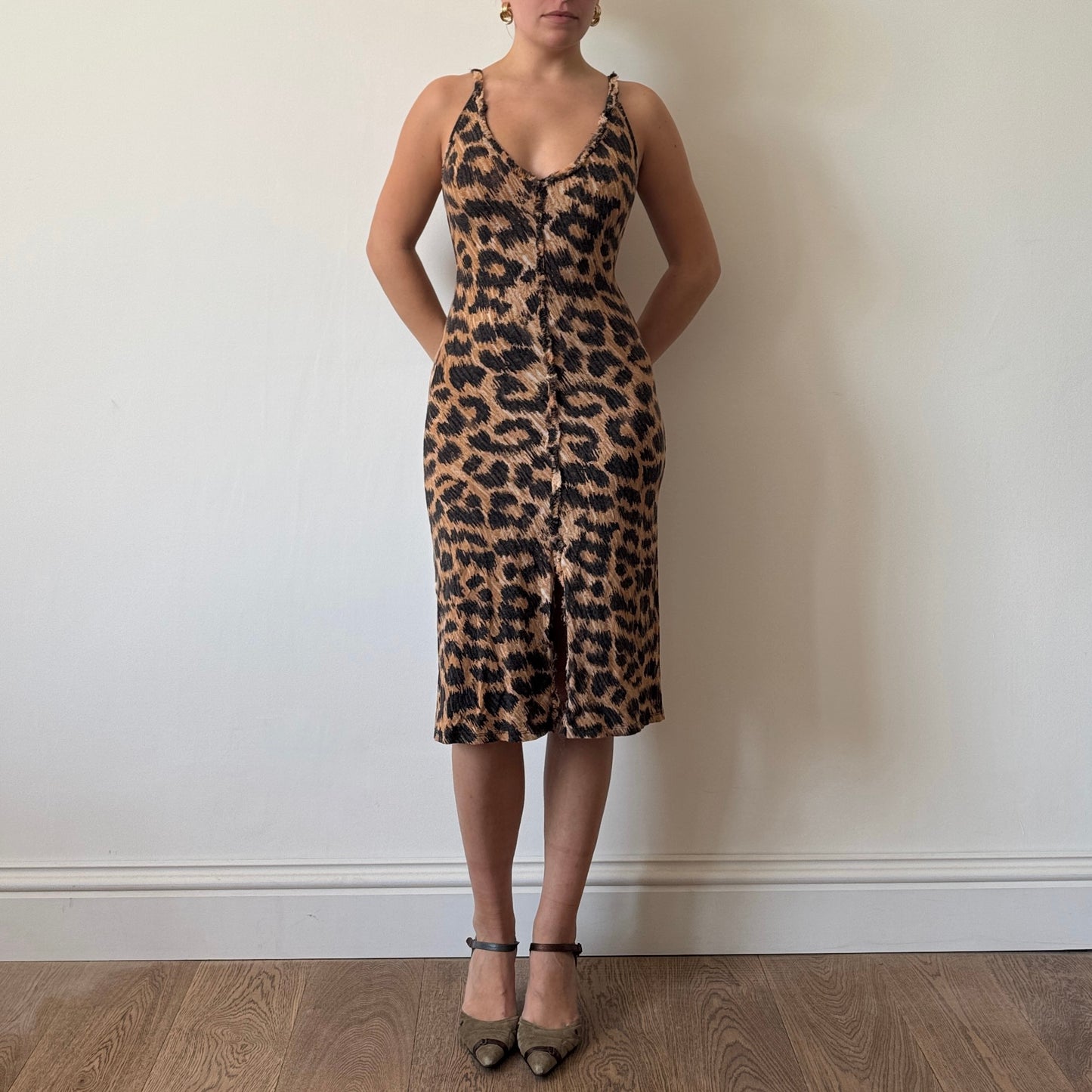 Morgan leopard print dress - Size S