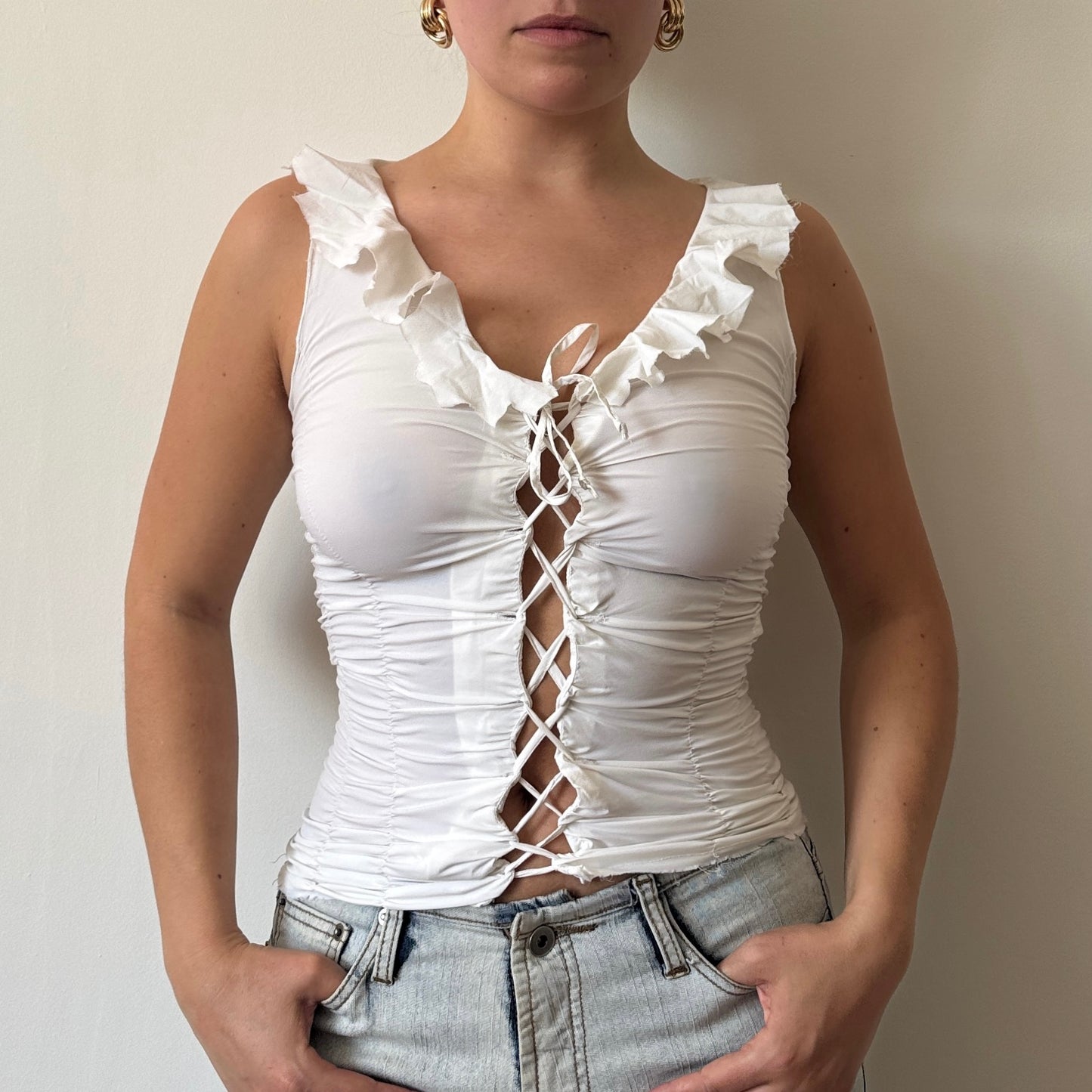 White corset top - Size XS