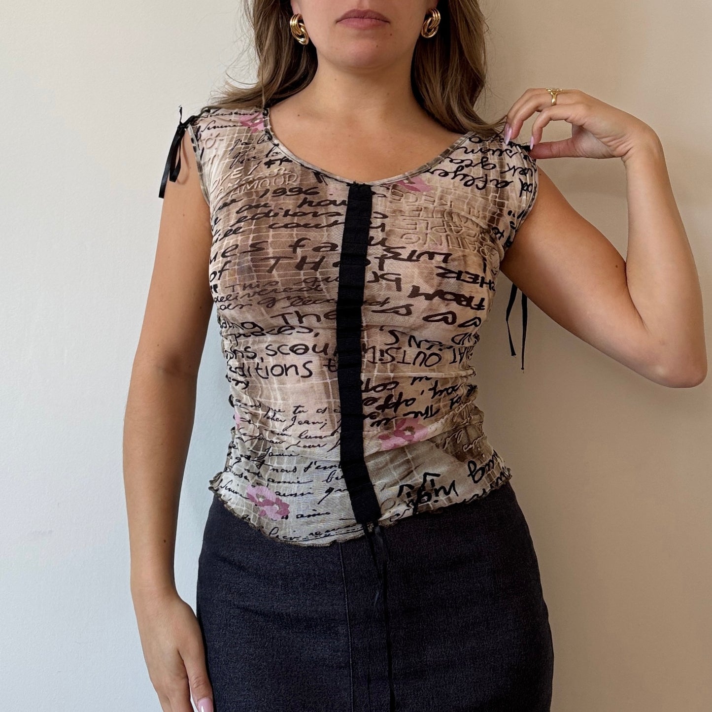Graphic mesh vest - Size S
