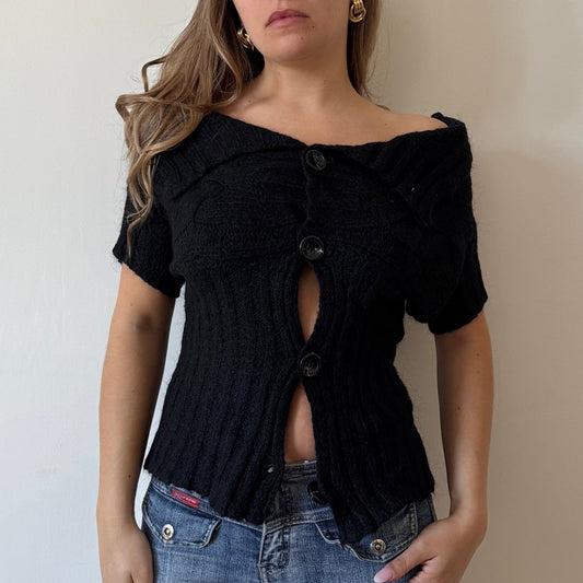 Black knit top - Size S