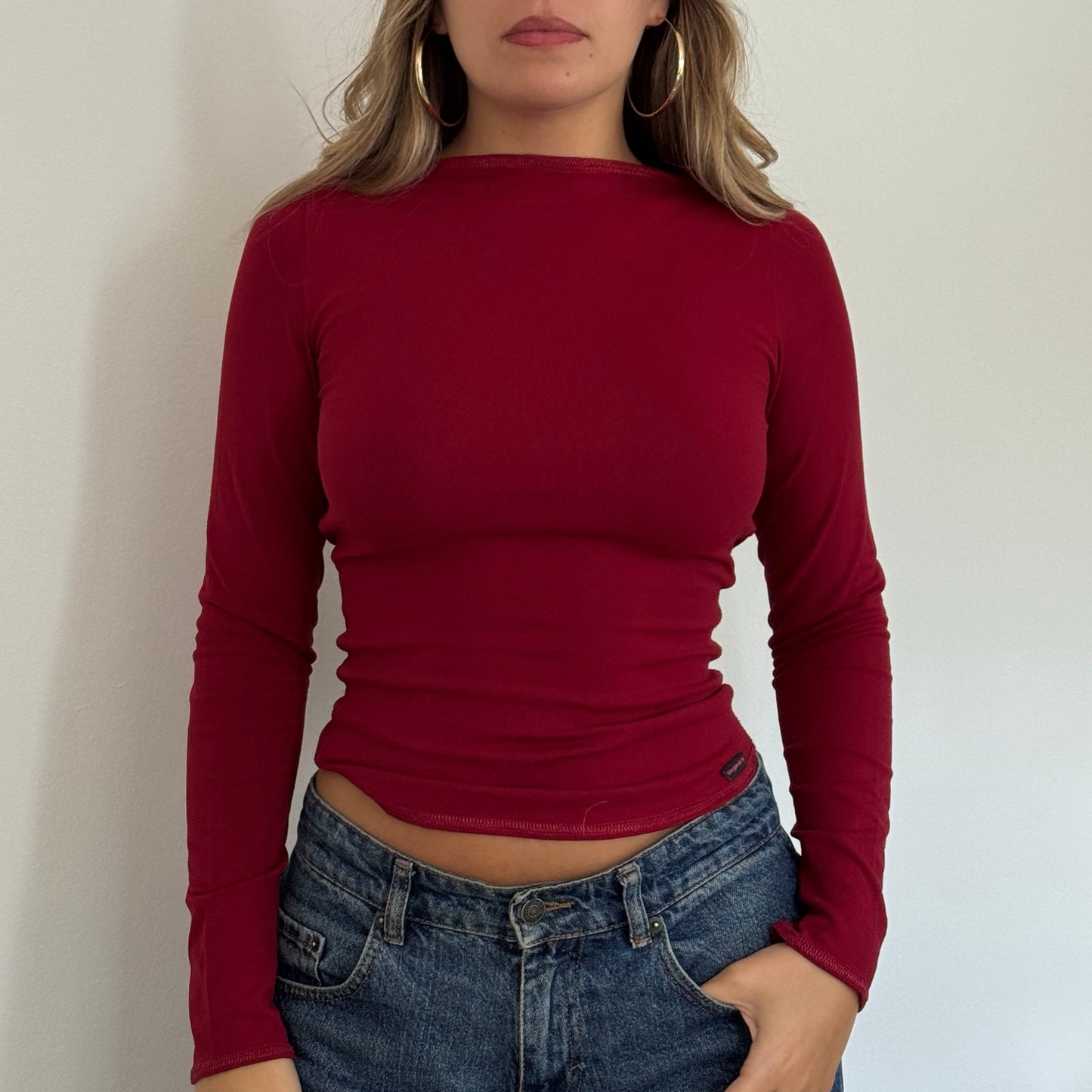 Morgan de Toi red slinky top - Size S