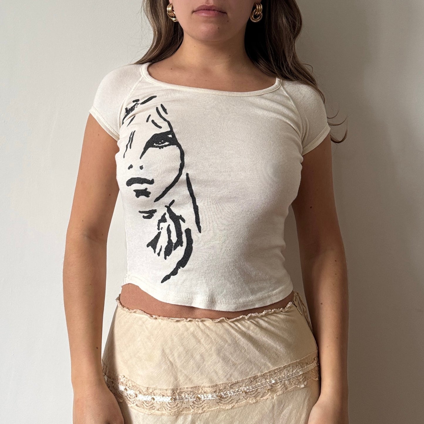 Beige face top - Size XS