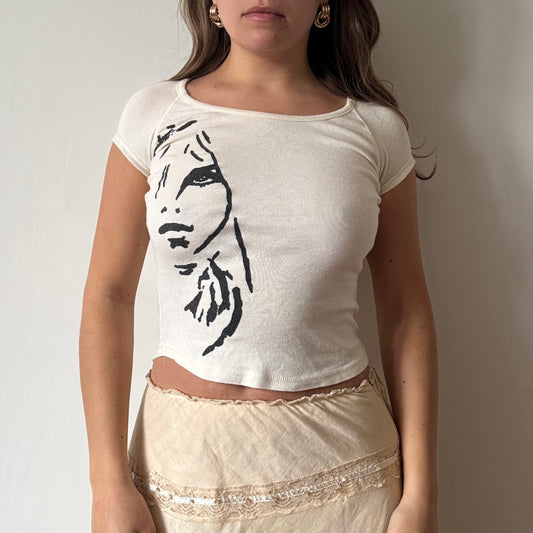 Beige face top - Size XS