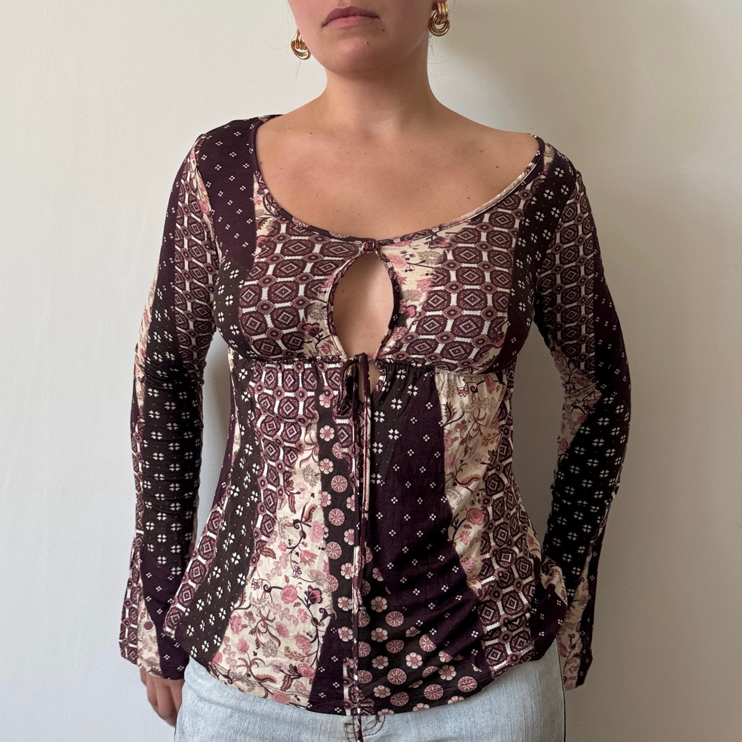 Morgan patchwork blouse - Size S