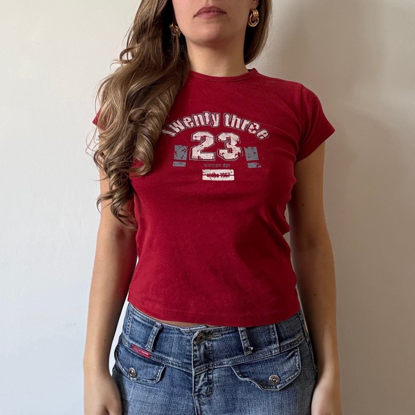 Red baby tee - Size S