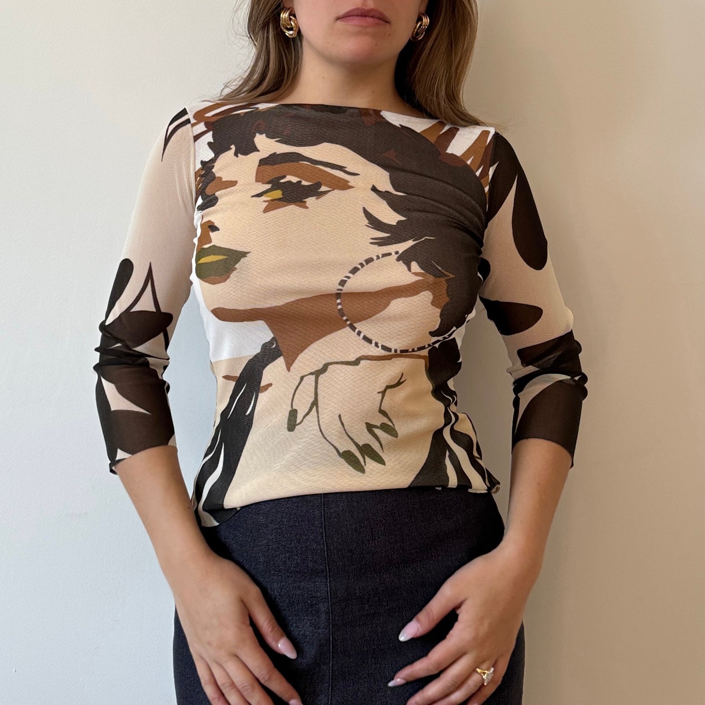 Mesh printed top - Size S