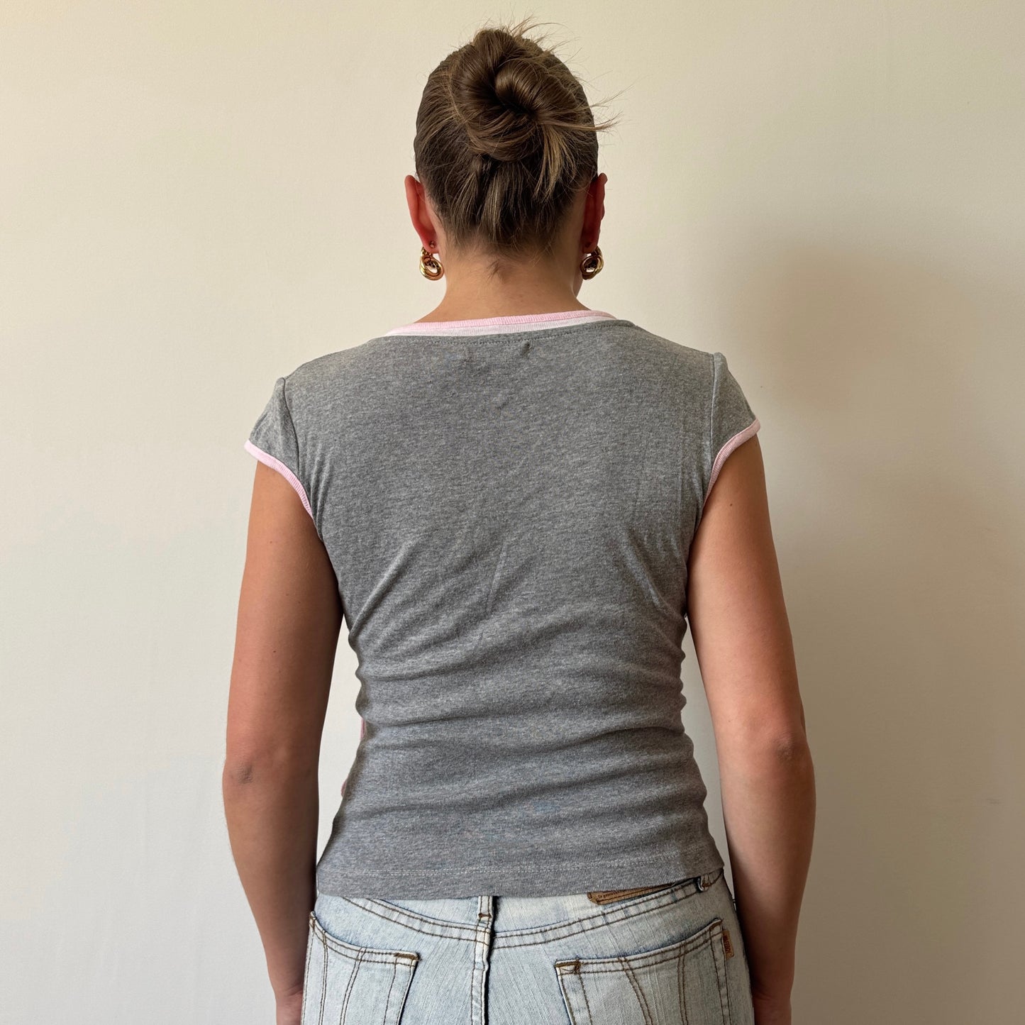 Grey wrap top - Size S