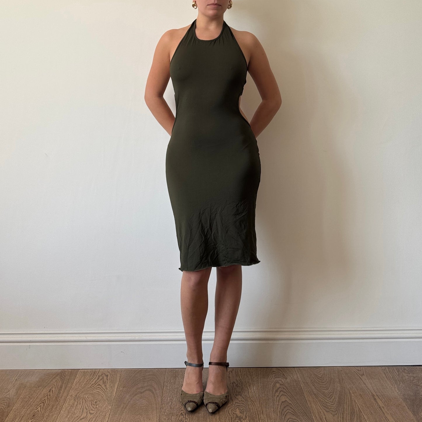 Green cutout dress - Size S