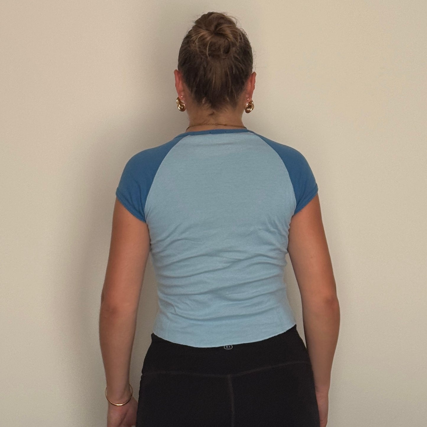 Blue raglan top - Size S