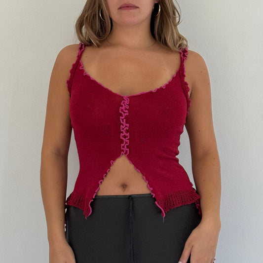 Morgan de Toi red knit cami - Size S