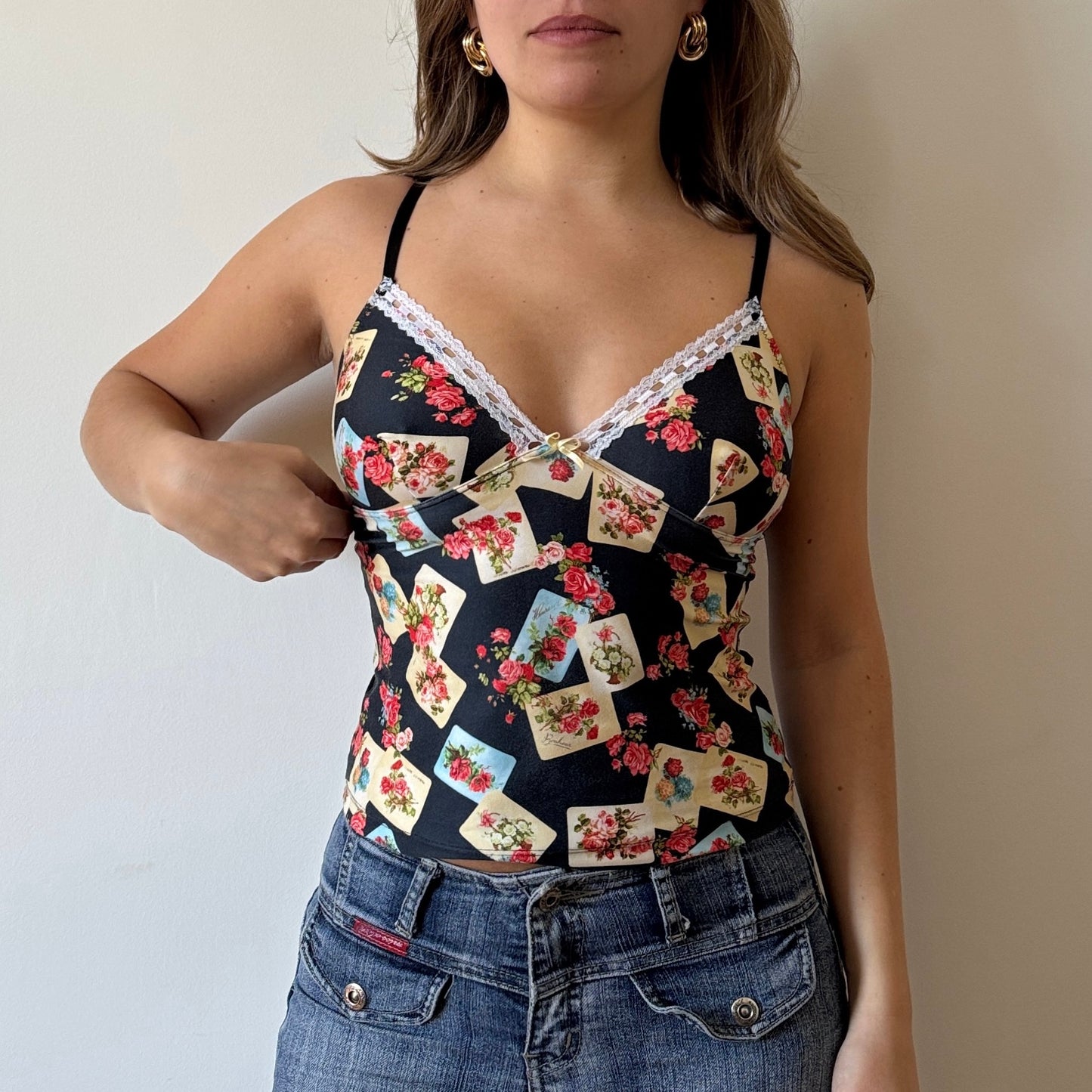 Patchwork style cami - Size S