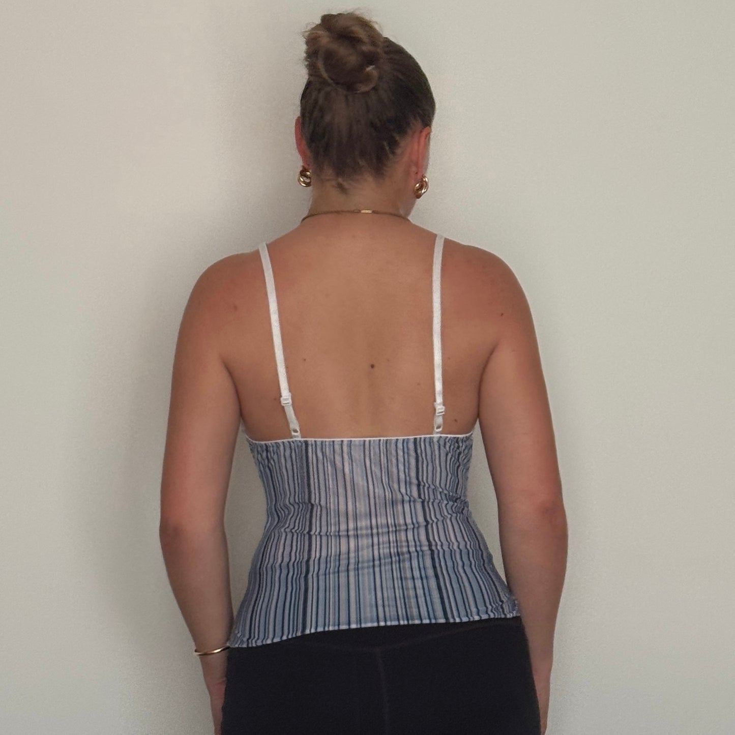 Blue striped mesh cami - Size S