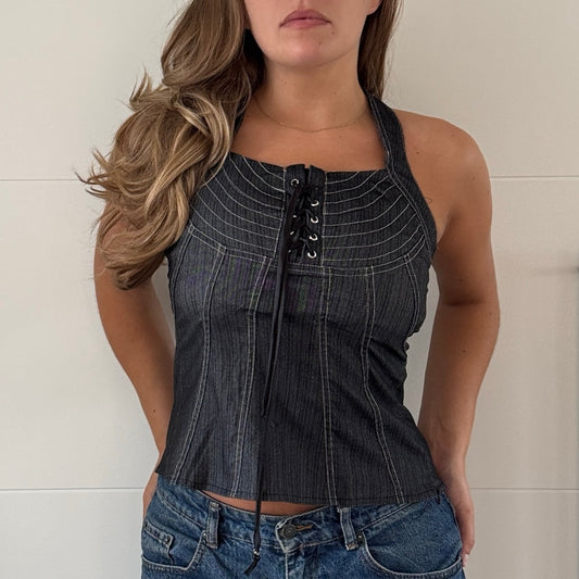 Denim halter top - Size S