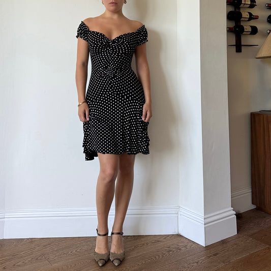 Morgan de Toi polka dot midi dress - Size S/M