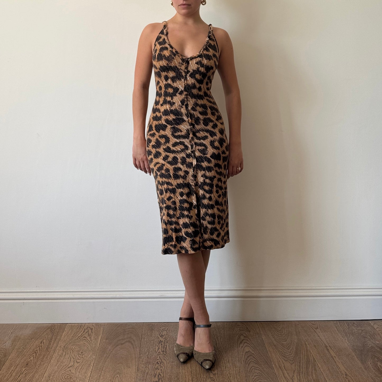 Morgan leopard print dress - Size S