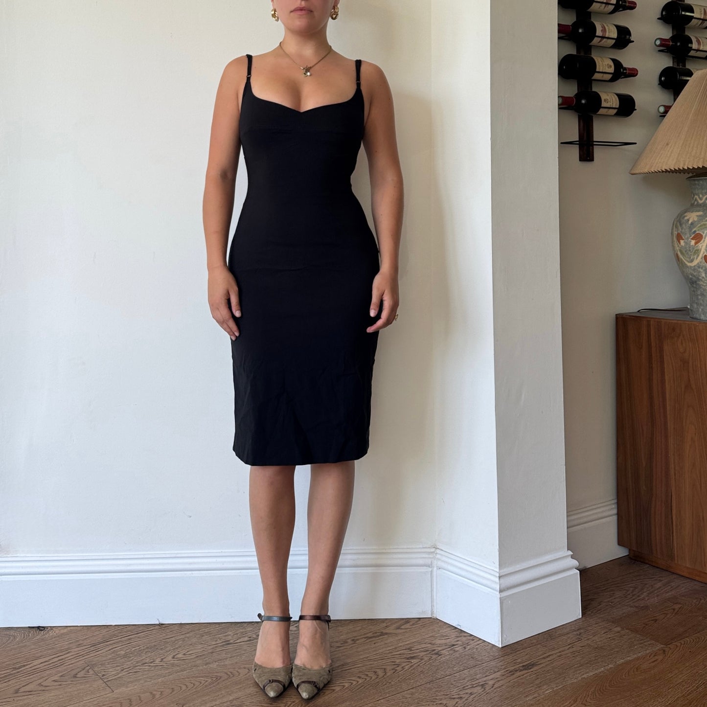 Black midi dress - Size S