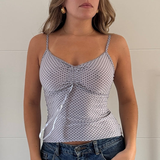 Grey polka dot vest - Size XS