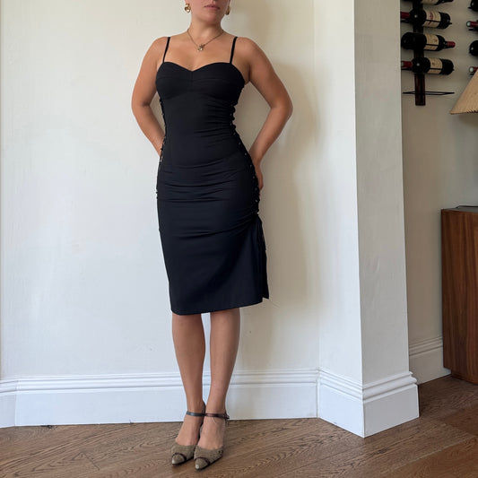 Black corset midi dress - Size XS