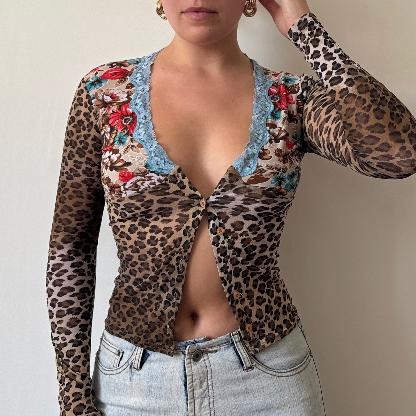 Morgan de Toi leopard cardigan - Size XS