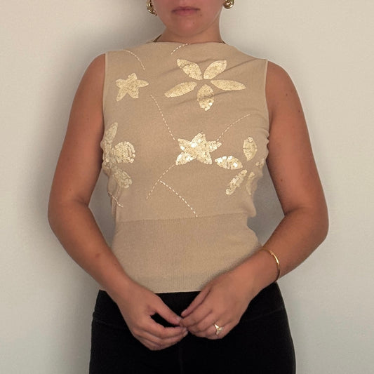 Embroidered knit top - Size S