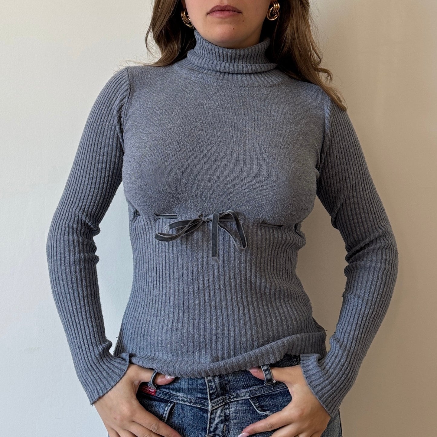 Grey knit top - Size S