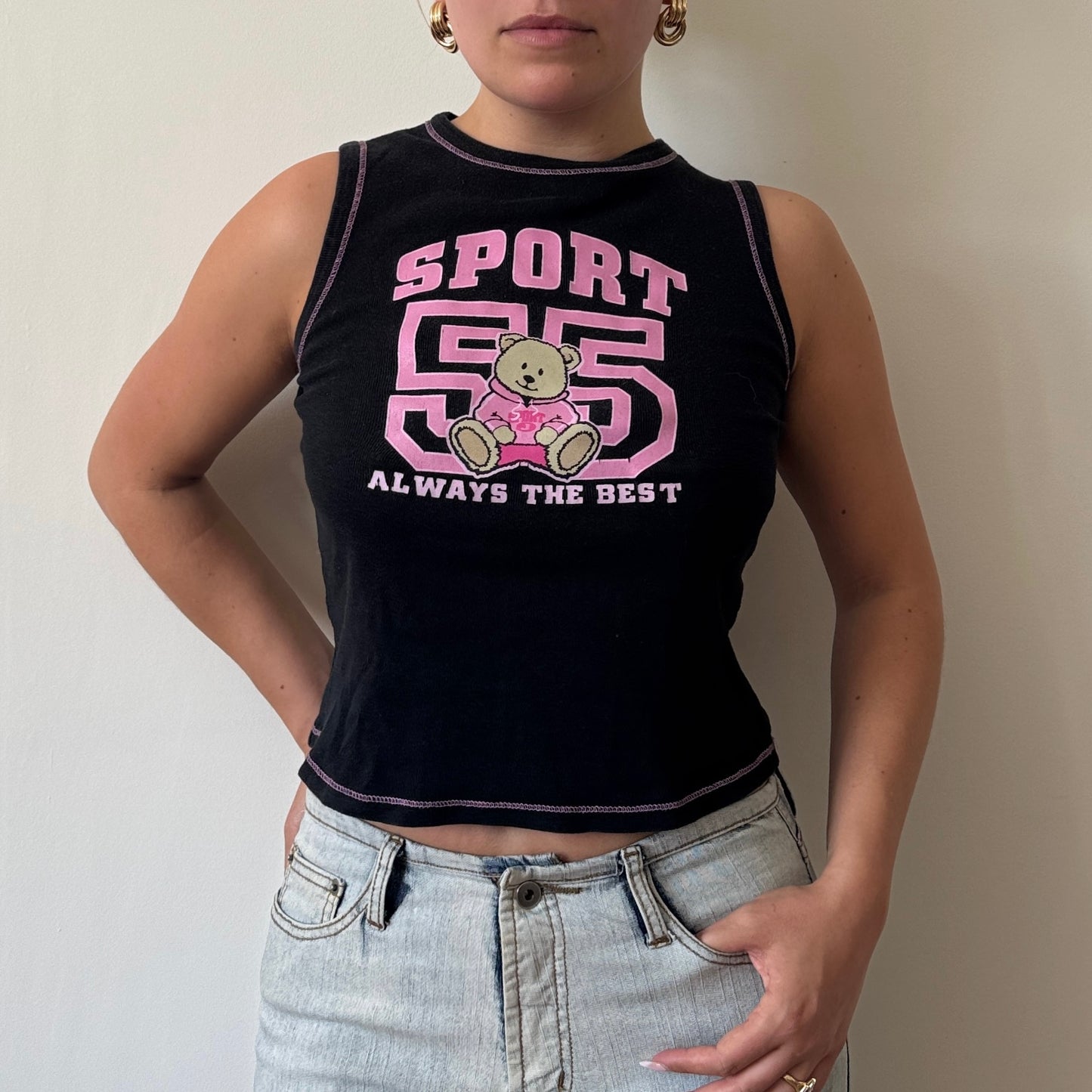 Black sporty vest - Size XS/S