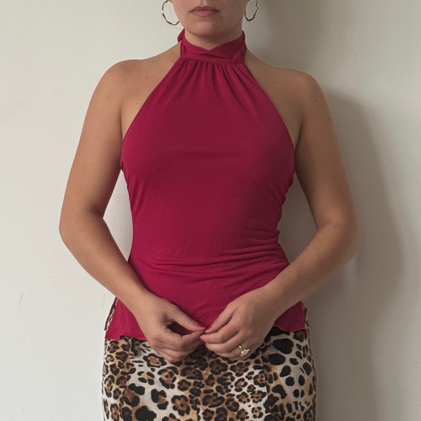 Morgan de Toi pink halter top - Size S