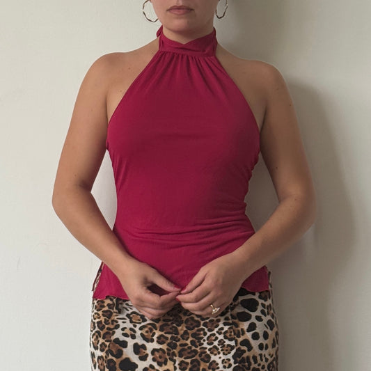 Morgan de Toi pink halter top - Size S