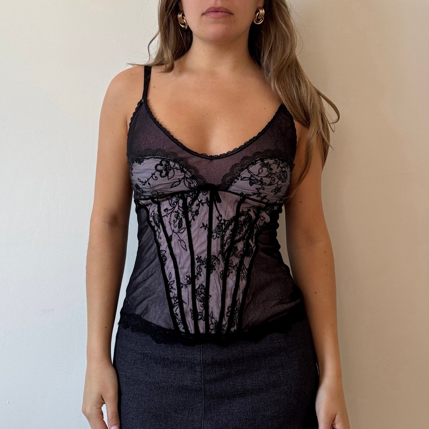 Corset print top - Size S