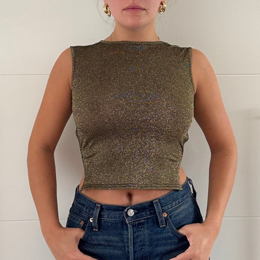 Green backless vest - Size XS/S