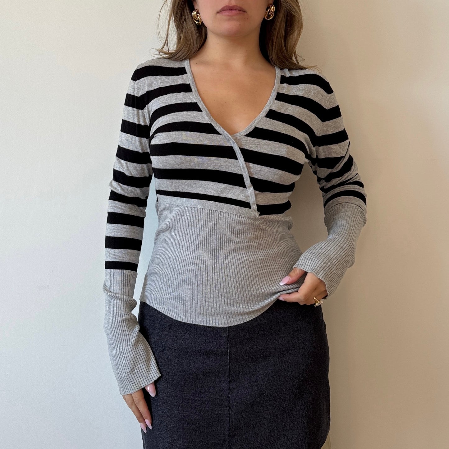 Striped knit top - Size M