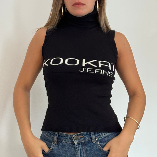 Black Kookai jeans knit top - Size S