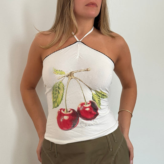 White Morgan de Toi cherry top - Size S/M