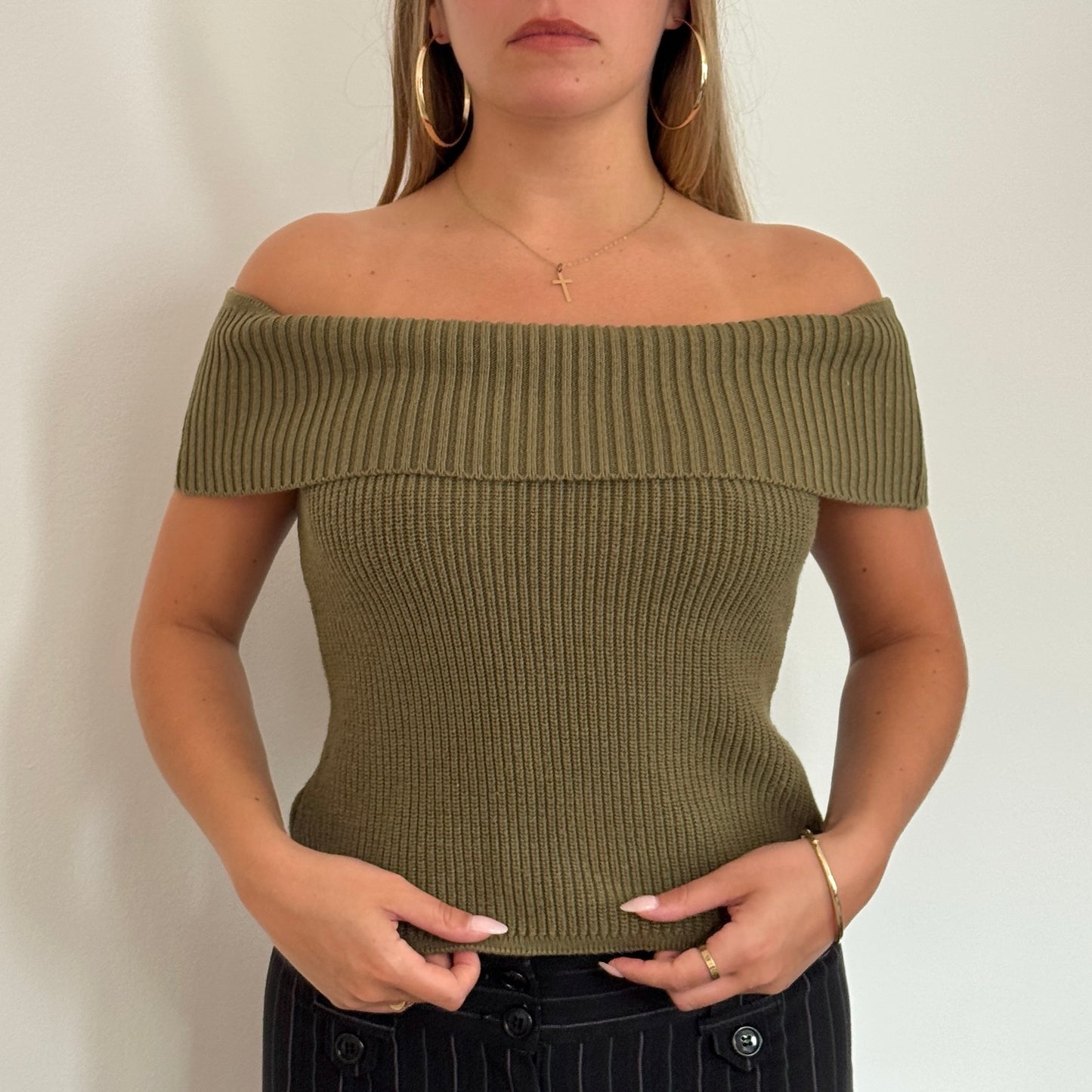 Morgan de Toi green knit top - Size S