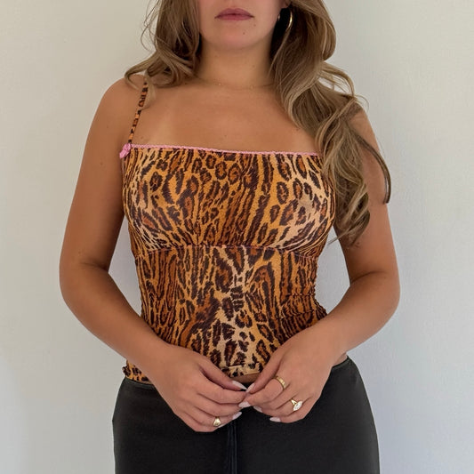 Leopard mesh cami - Size S