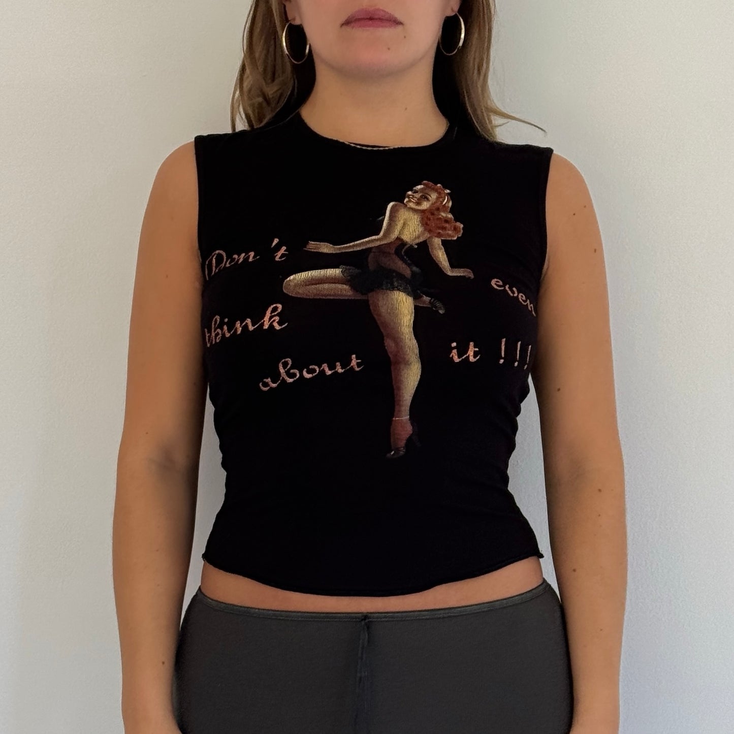 Black slogan cami - Size S