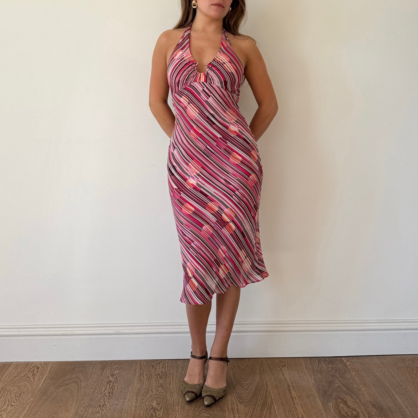 Pink midi dress - Size S