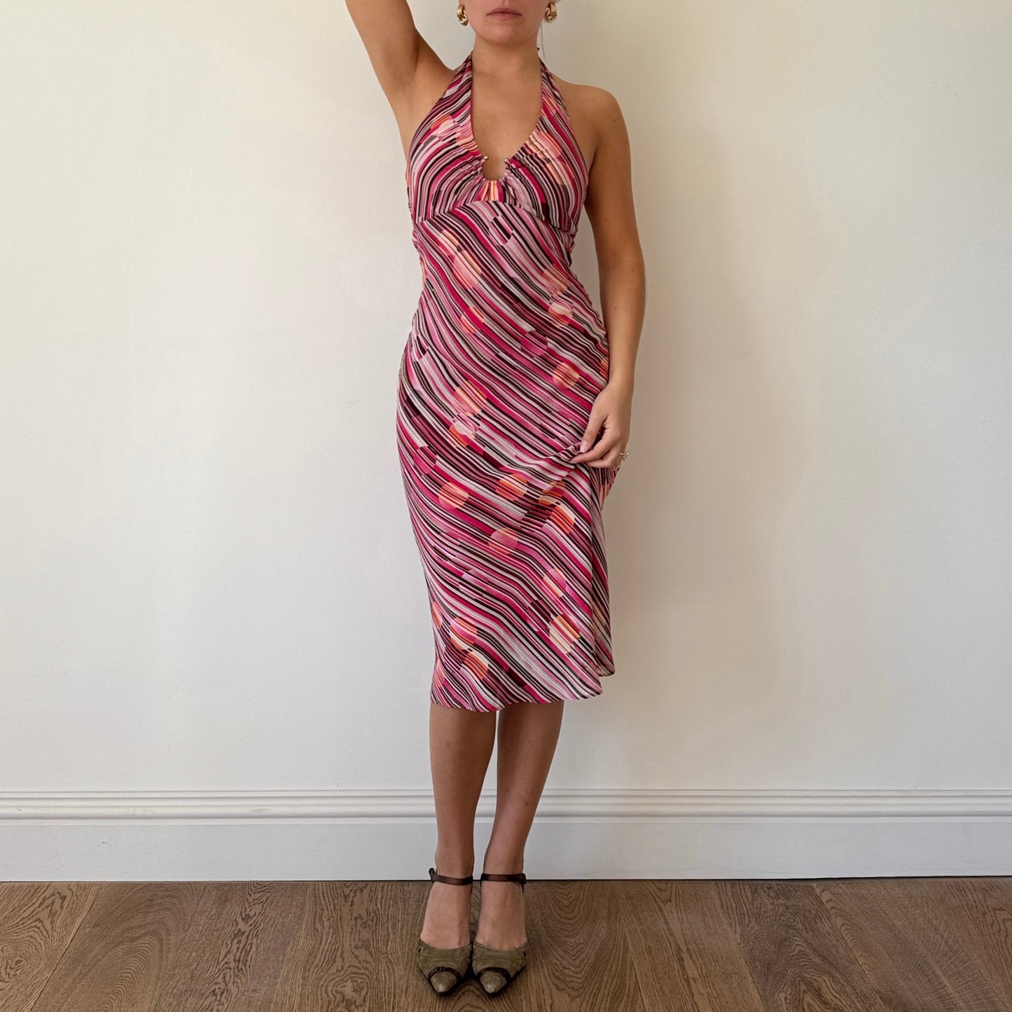 Pink midi dress - Size S