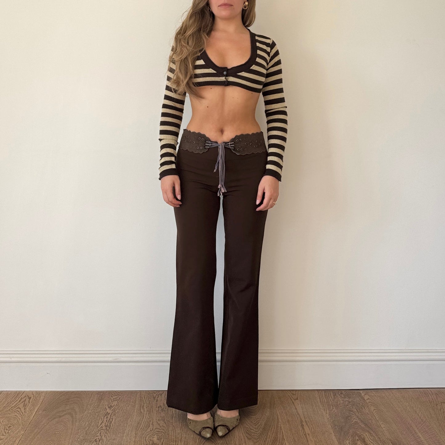 Brown belted trousers - Size XS
