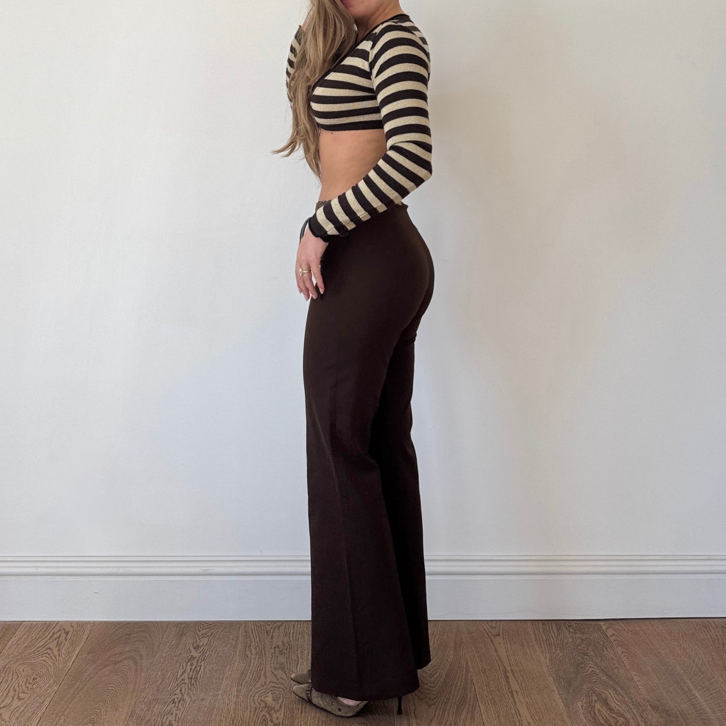 Brown belted trousers - Size XS