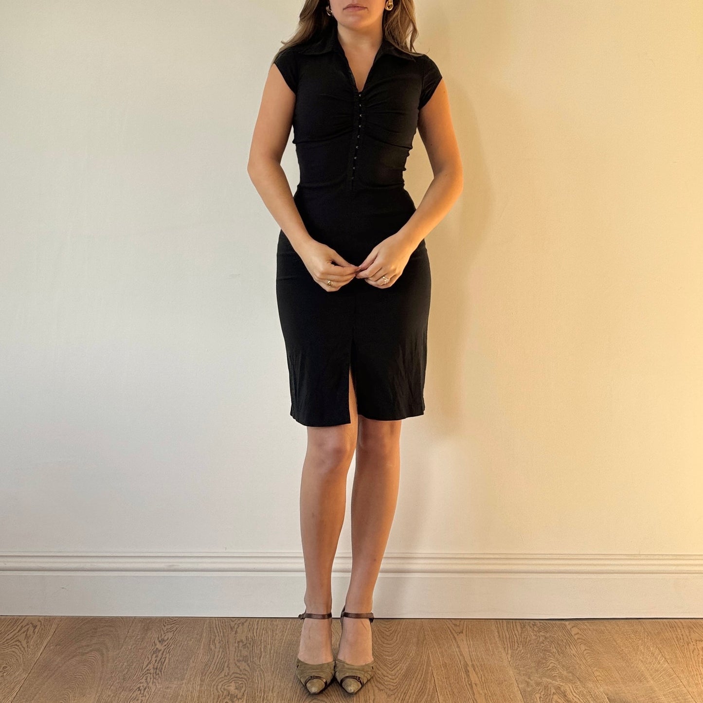Hook and eye midi dress - Size S