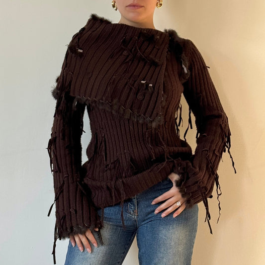 Morgan de Toi brown knit - Size S