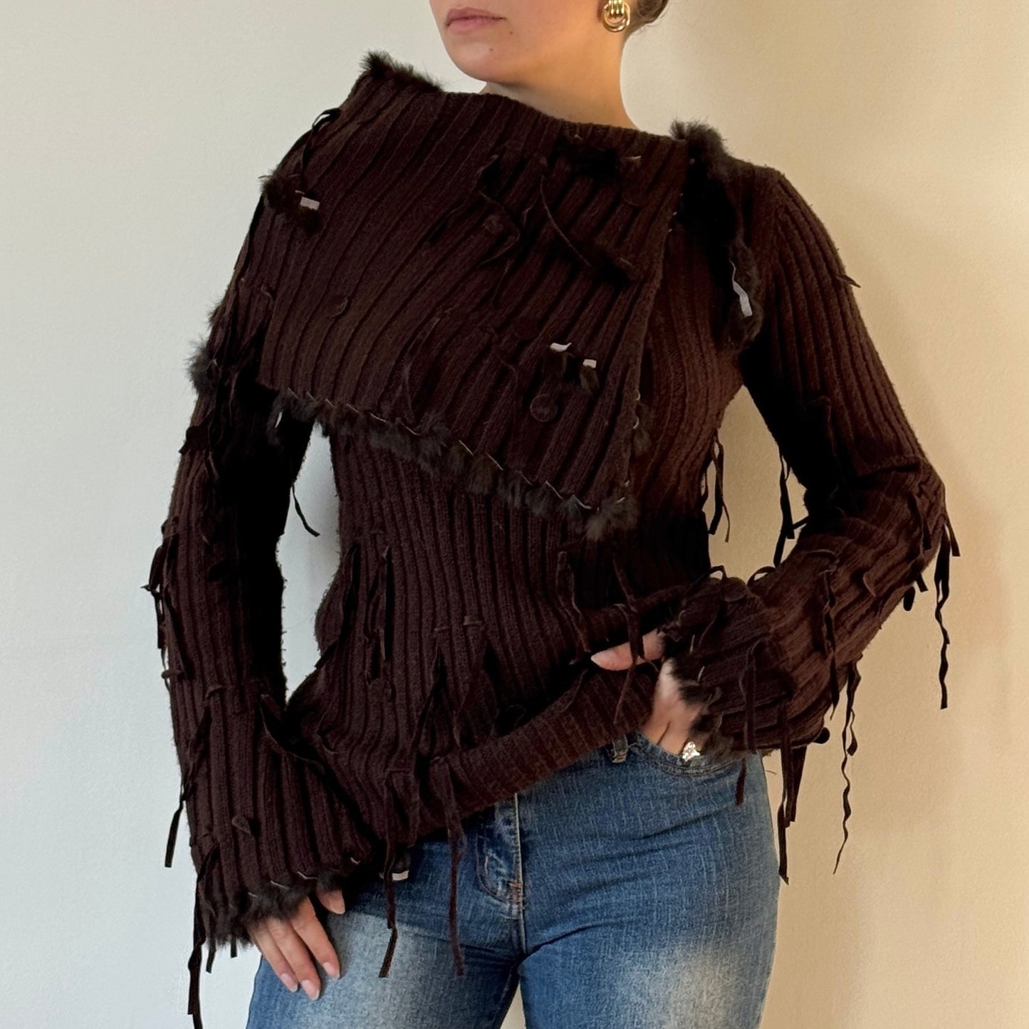 Morgan de Toi brown knit - Size S