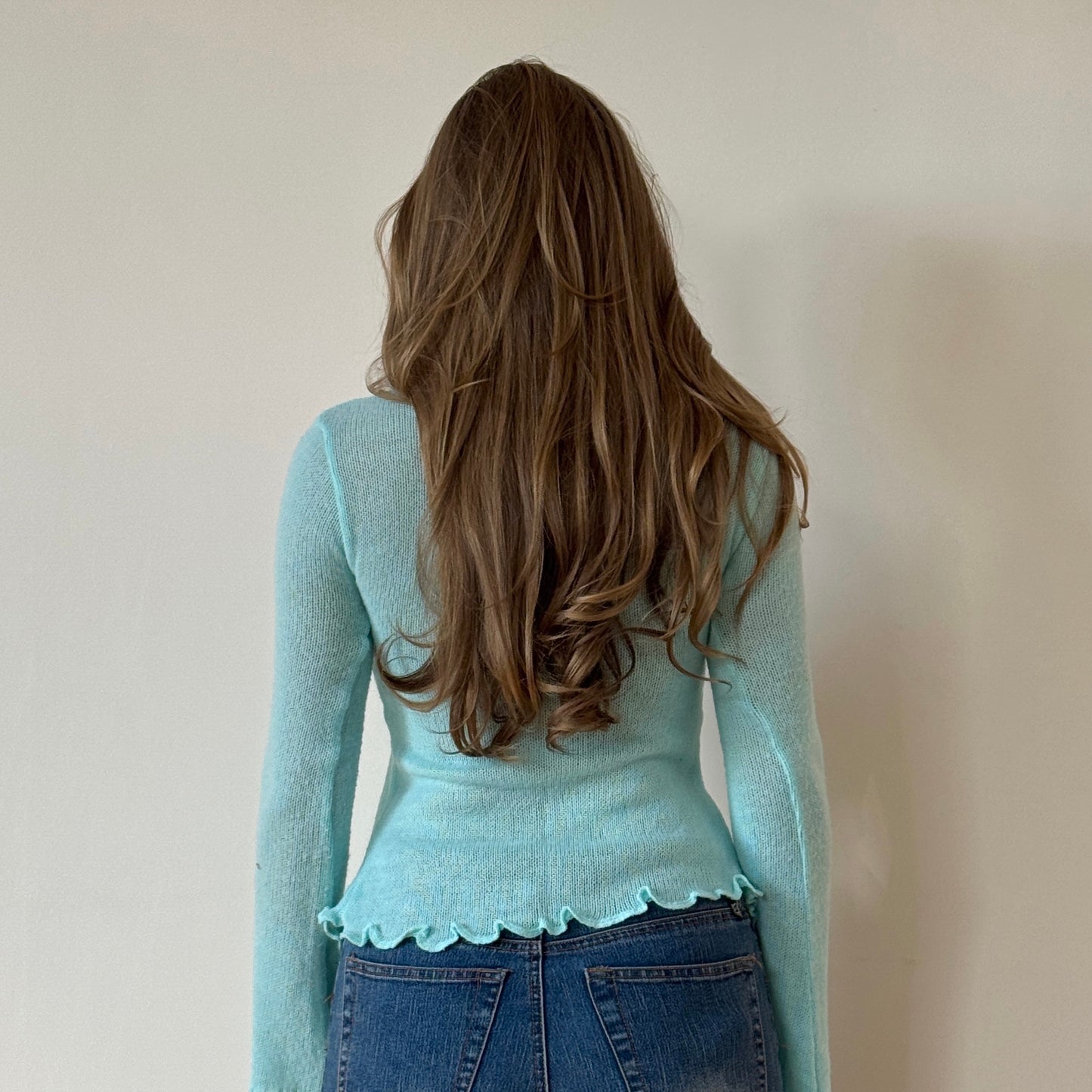 Blue knit cardigan - Size XS/S