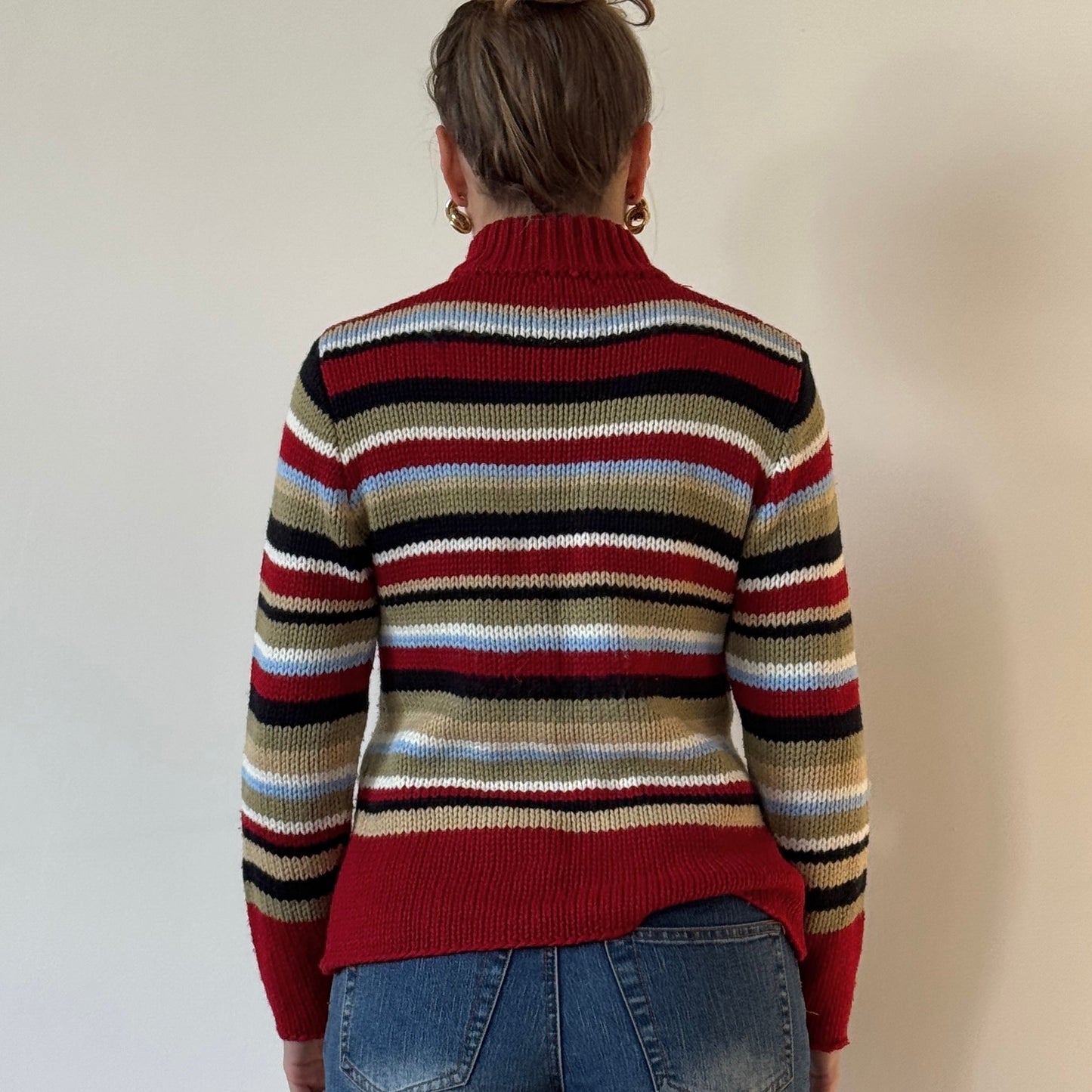 Striped knit jumper - Size S/M